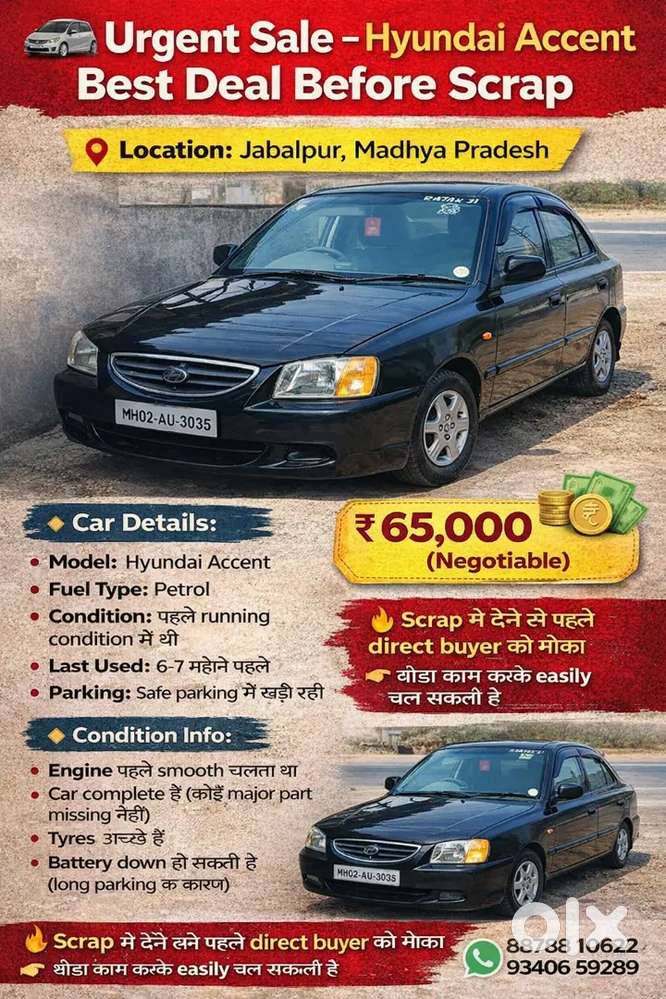 Hyundai Accent 2008 Petrol 80000 Km Driven