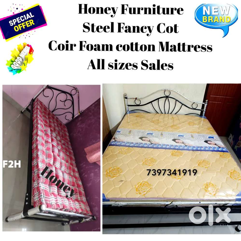 7122..Steel fancy Cot Bed mattress all sizes sales ALZ Beds