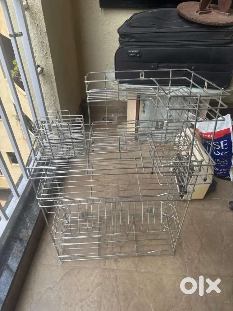 utensil stand kitchen rack steel wall mounted dish rack