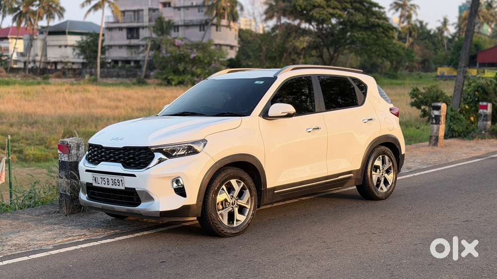 Kia Sonet Htx Diseal 2021 White Sunroof