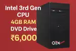 Intel 3rd Gen CPU  4GB RAM  DVD Drive  ₹5000 (Negotiable)