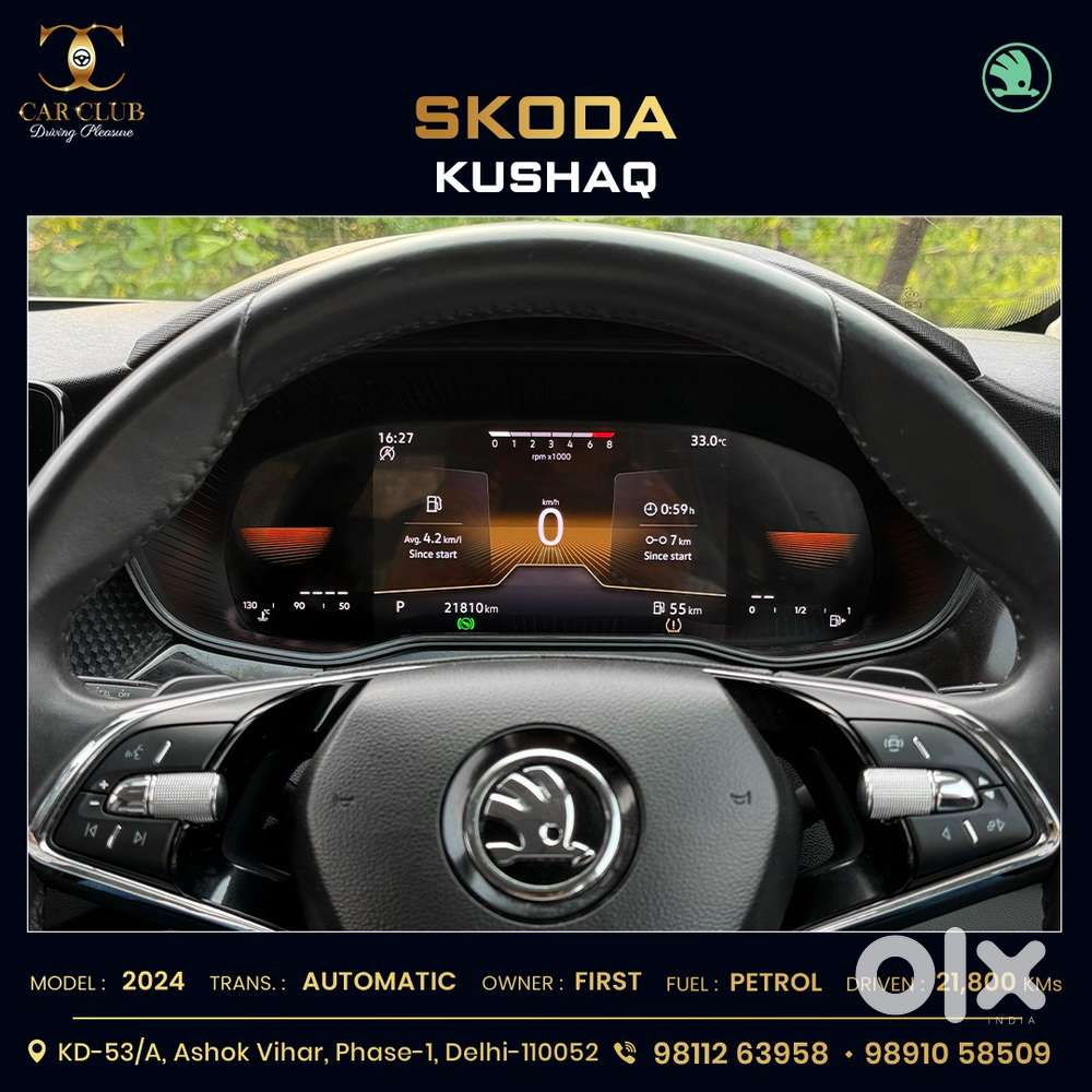 Skoda Kushaq 1.0 Tsi Style At (6 Airbags), 2024, Petrol