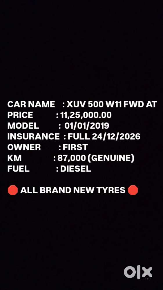 Mahindra Xuv500 W11 At, 2019, Diesel