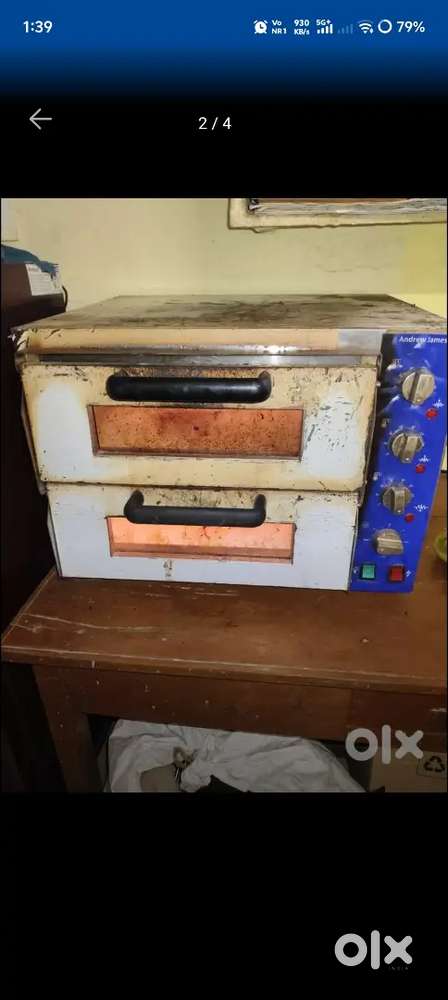 Stainless Steel Double Deck (16 * 16) Pizza Oven 1800 Watts, 60 Liter