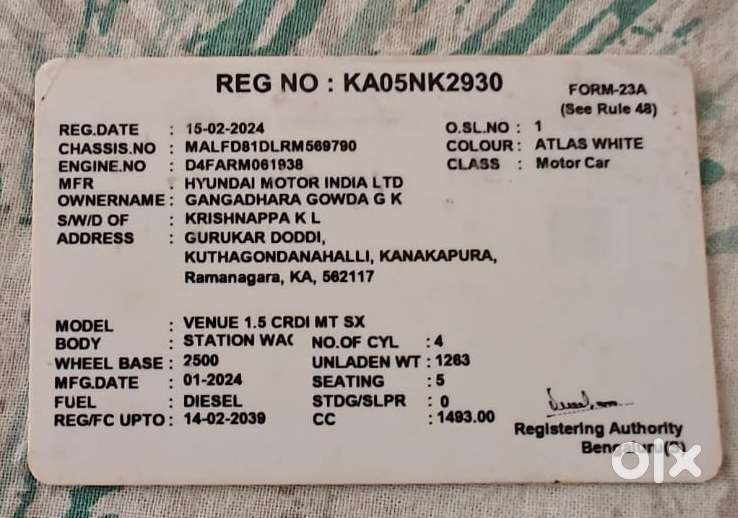 Hyundai Venue Sx Opt, 2024, Diesel