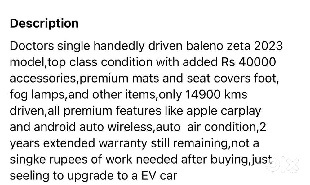 Maruti Baleno 1.2 Zeta 2023