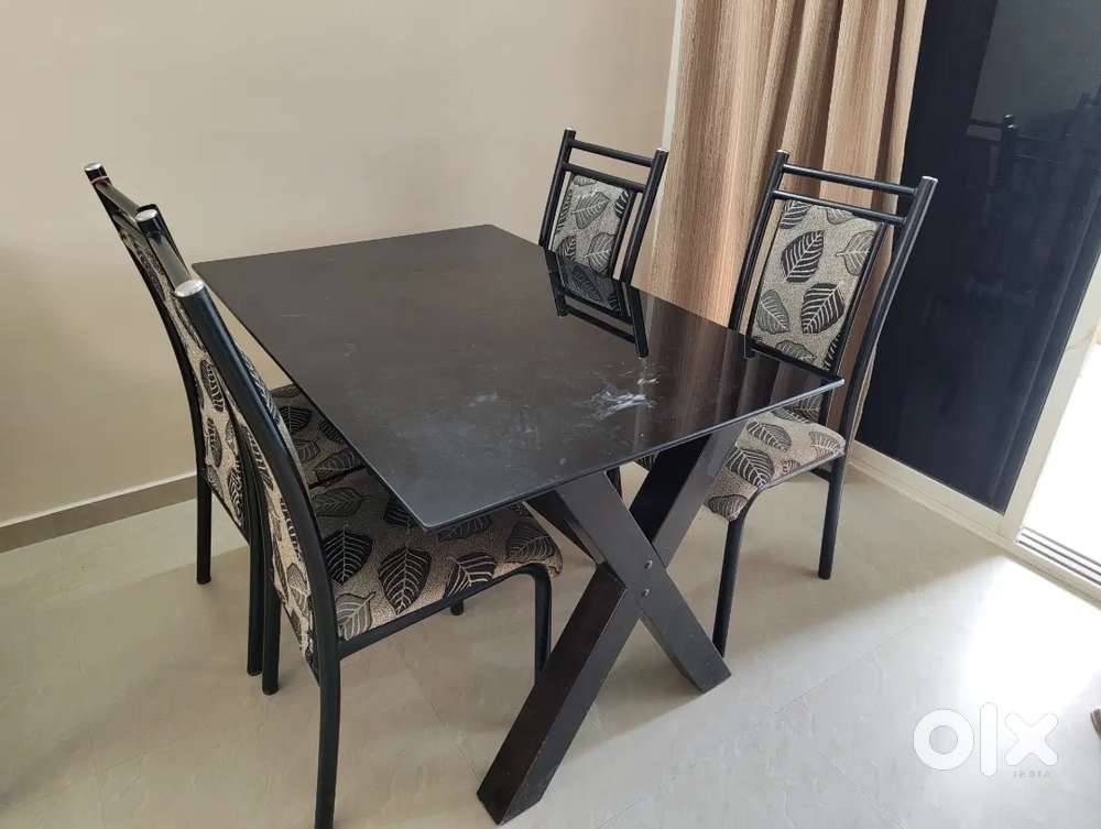 Glass dining table