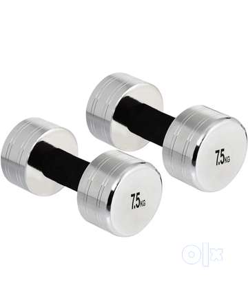 2 Steel dumbbell 7.5KG each Gym Fitness 1789802210