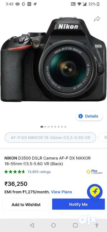 Nikon D5300 + 18-55mm f/3.5 - 5.6G VR