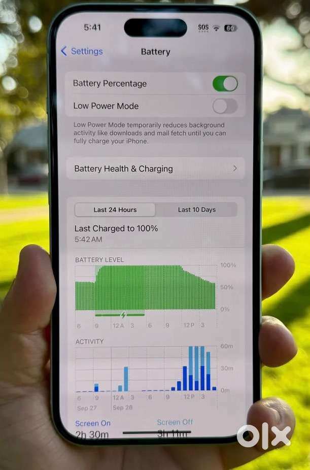 Iphone 15 plus Frost green mint condition) zero scrach Mobile