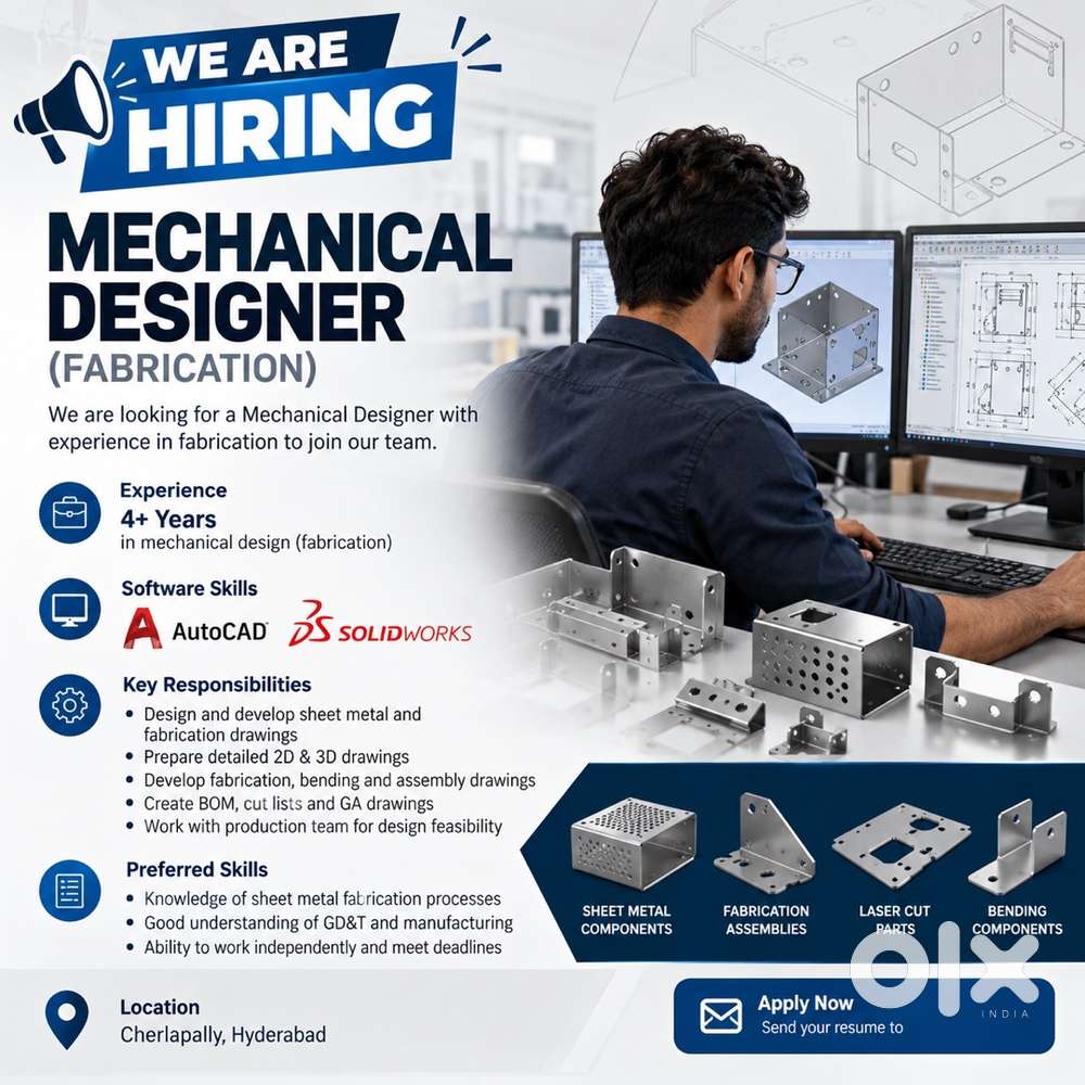 Mechanical designer with Autocad and solidworks knowledge