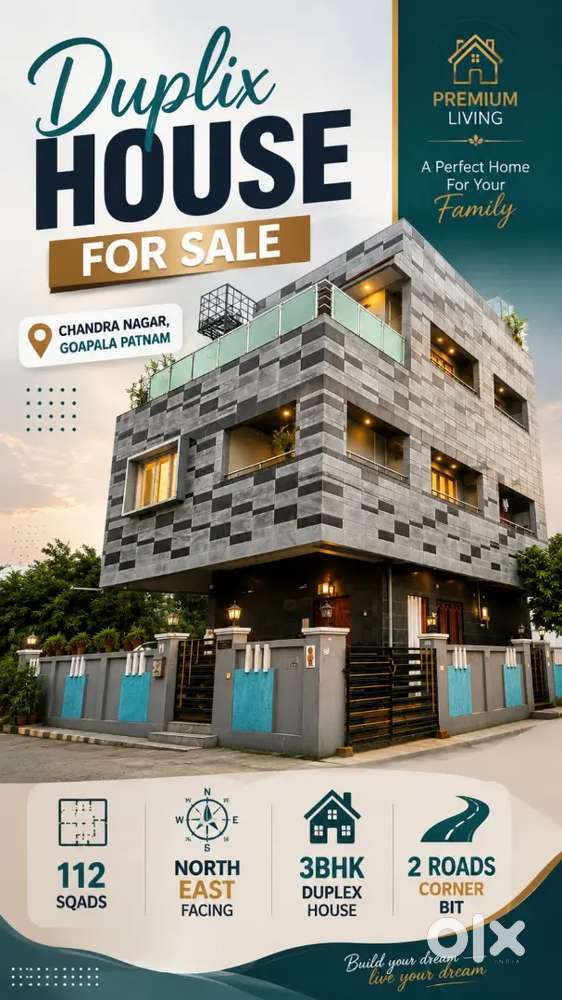 Duplex house for sale in gopalapatnam