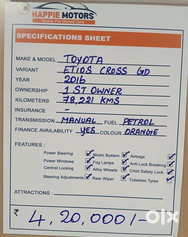 Toyota Etios Cross 1.2l G, 2016, Petrol