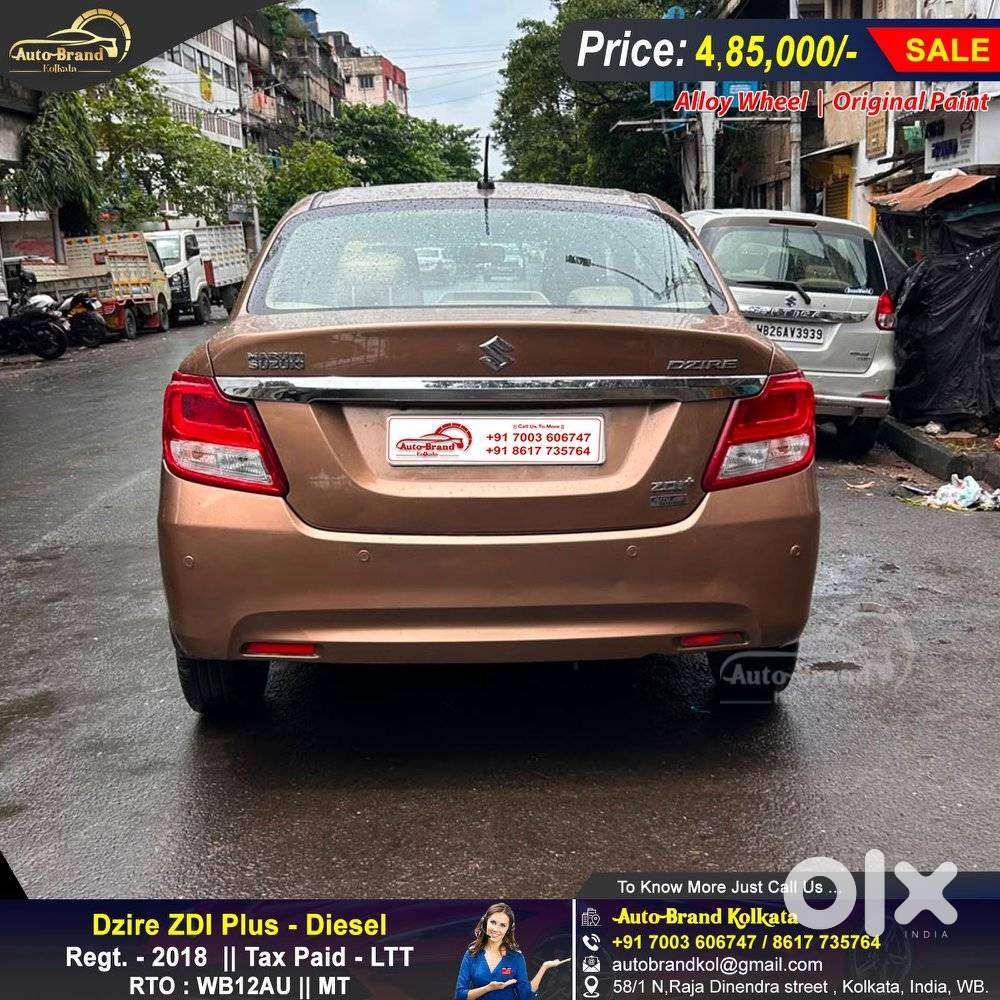 Maruti Suzuki Dzire Zdi Plus, 2018, Diesel