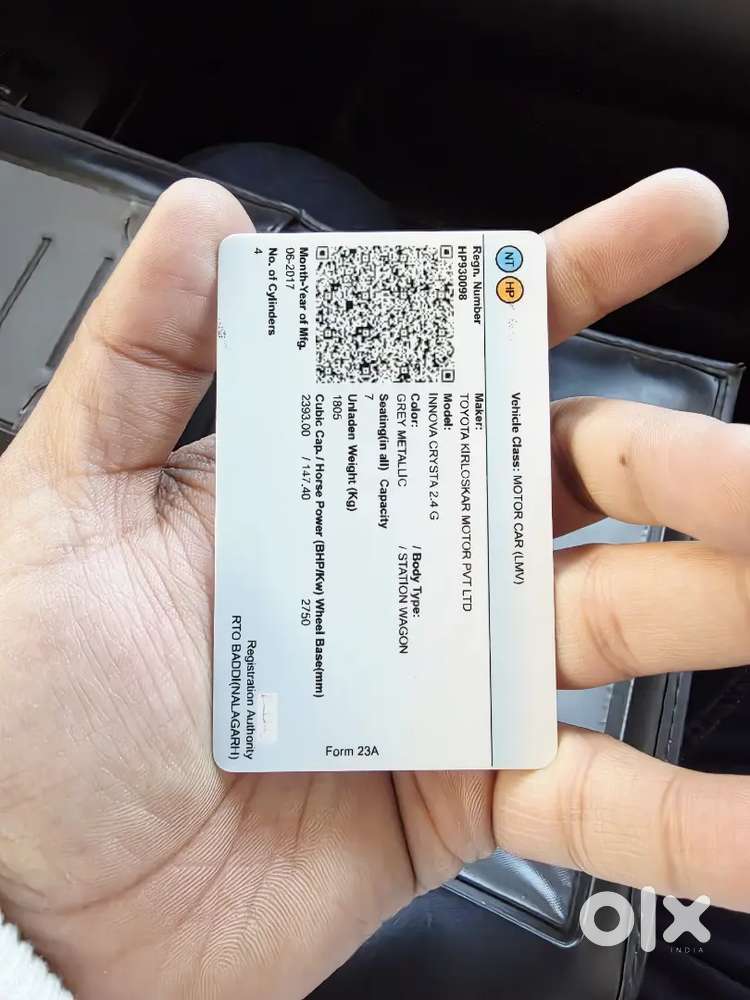 Toyota Innova Crysta 2017 Diesel 84000 Km Driven