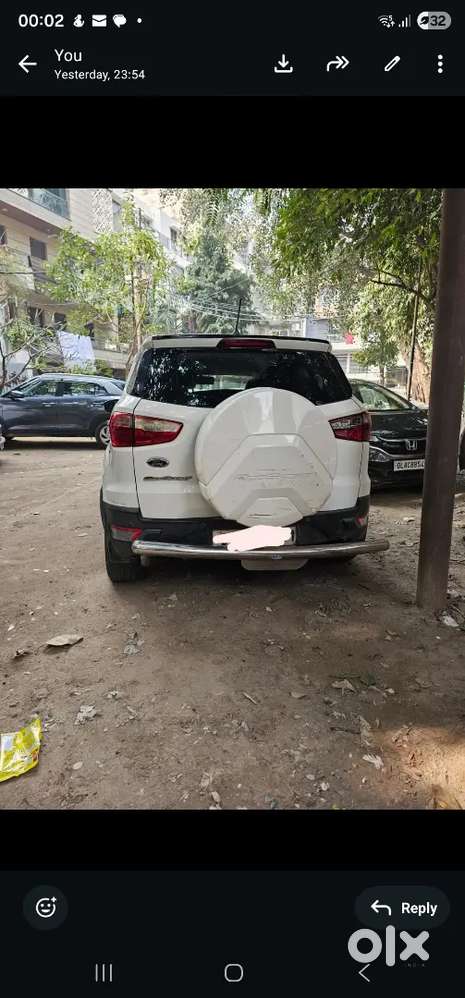 Well Maintained 2018 Ford Ecosport Ambiente Petrol Manual White Color
