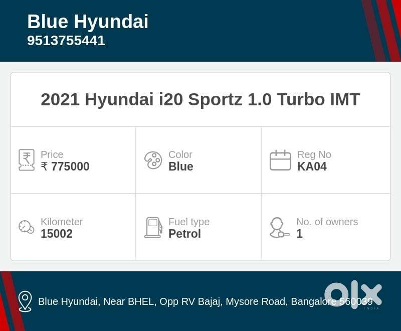 Hyundai I20 Sportz 1.0 Turbo Imt, 2022, Petrol