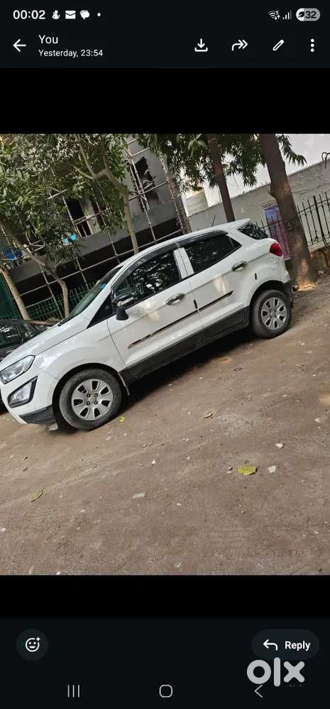 Well Maintained 2018 Ford Ecosport Ambiente Petrol Manual White Color
