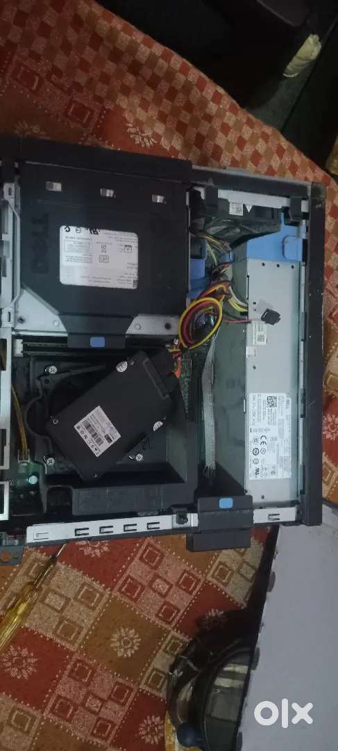 Dell and monitor and CPU with mouse , keyboard, SSD card , blootooth