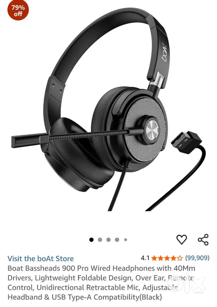 Bassheads 900 Boat Headphones For Laptop For Sale: BoAt BassHeads