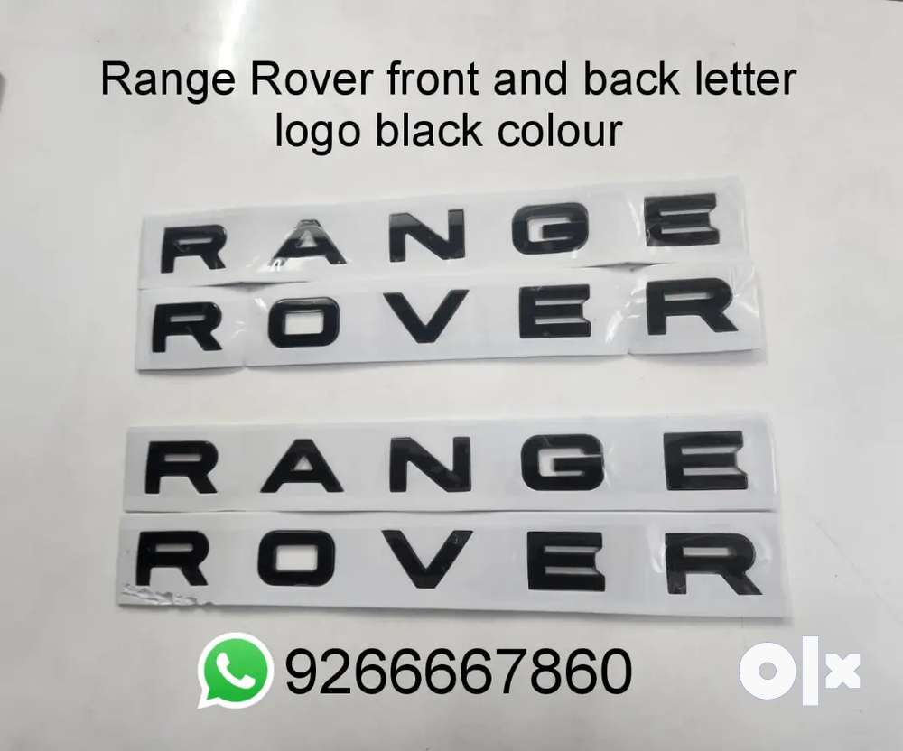 Range Rover front and back letter logo black colour - Spare Parts