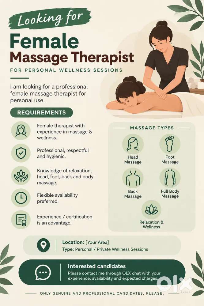 Female personal assistance and therapist