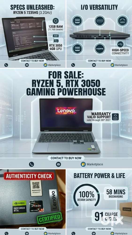 Lenovo LOQ gaming laptop under warranty