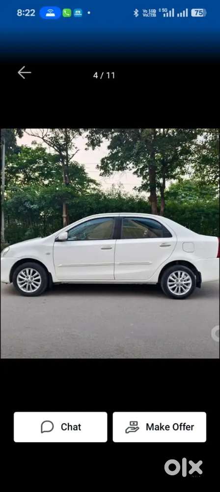 Toyota Etios 2011 Petrol 80000 Km Driven