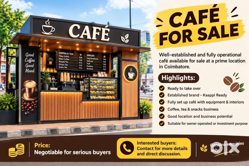 Cafe for Sale Peelamedu, Coimbatore