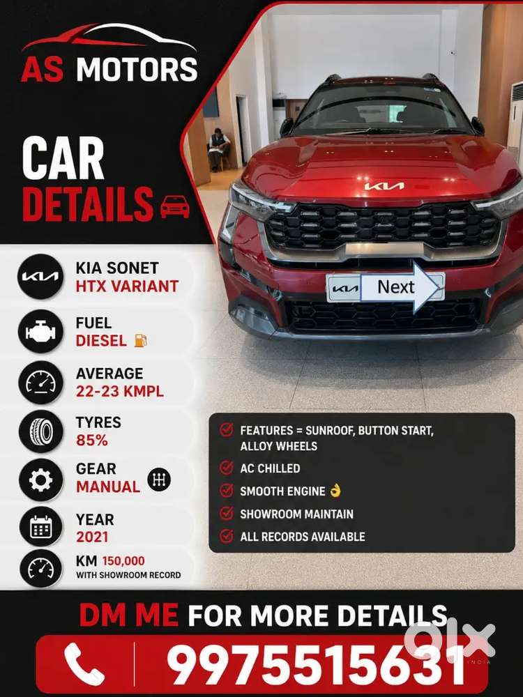 Kia Sonet 2021 Diesel 150000 Km Driven