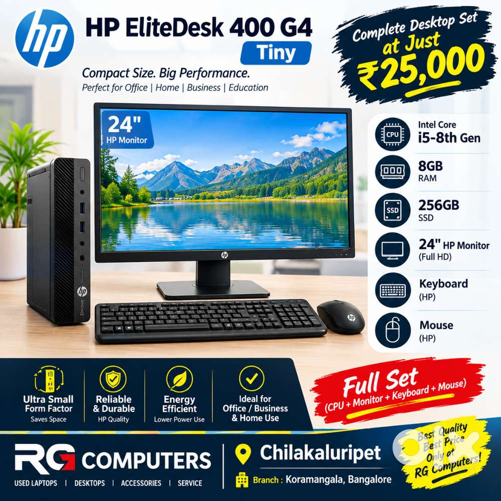DON&rsquo;T BUY NEW&mdash;BUY SMART-hp Elitedesk 400 g4 tiny i5-8th/8gb/256ssd/24