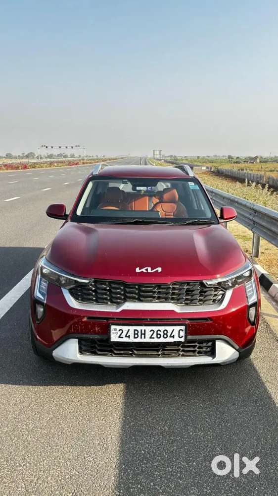 Kia Sonet Red 2024 Petrol Well Maintained With Bh Number Plate.