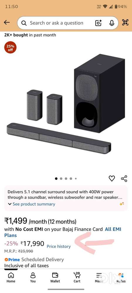 Sony HT-S20R 5.1 Home Theatre for Sale