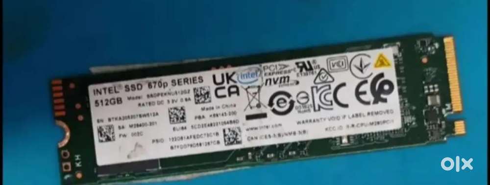 Intel branded 512 nvme SSD