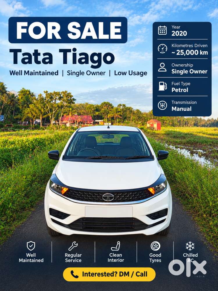 Tata Tiago 2020 Car Less Used - Family Car - Perfect Condition