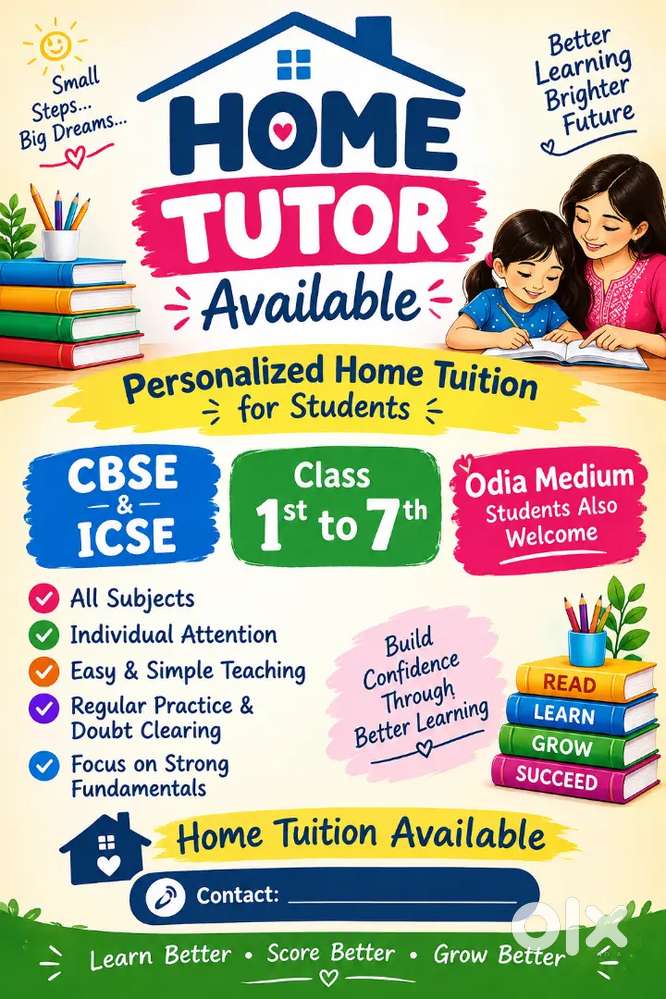 Home tutor available