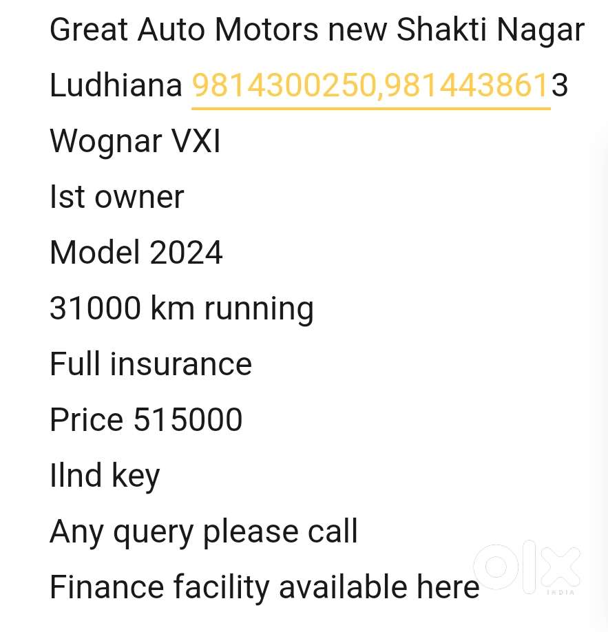 Maruti Suzuki Wagon R Vxi, 2024, Petrol