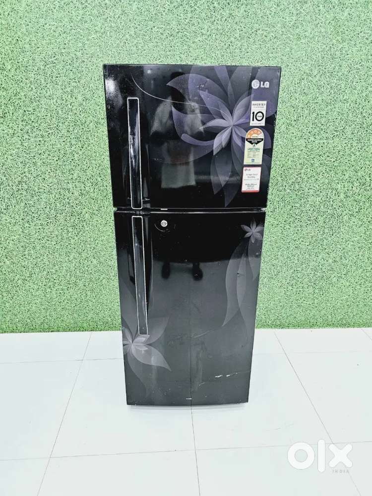 LG invertor 4star rating with black colour double door refrigerator