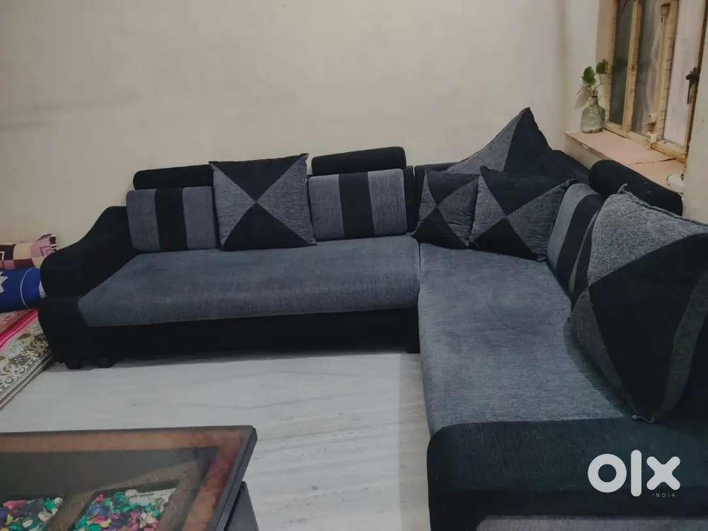 L shape sofa set