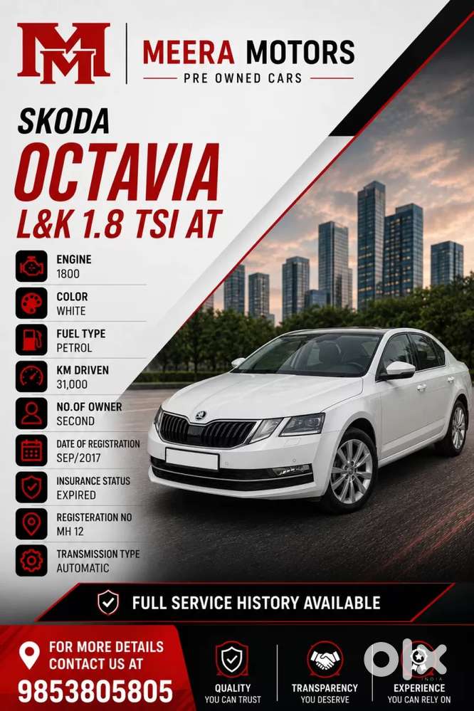 Skoda Octavia 1.8 Tsi At L K, 2017, Petrol