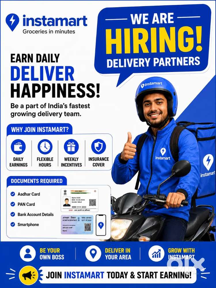 Hiring for Swiggy delivery boys at Mumbai