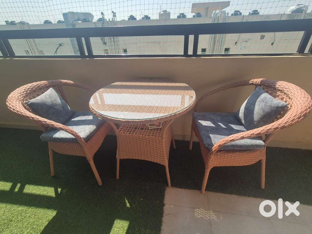Two chair with table out door furniture and two seater lounge