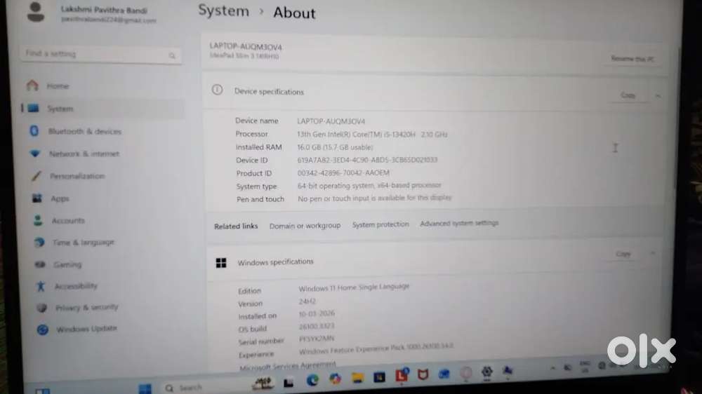 Laptop lenovo 13th genaration