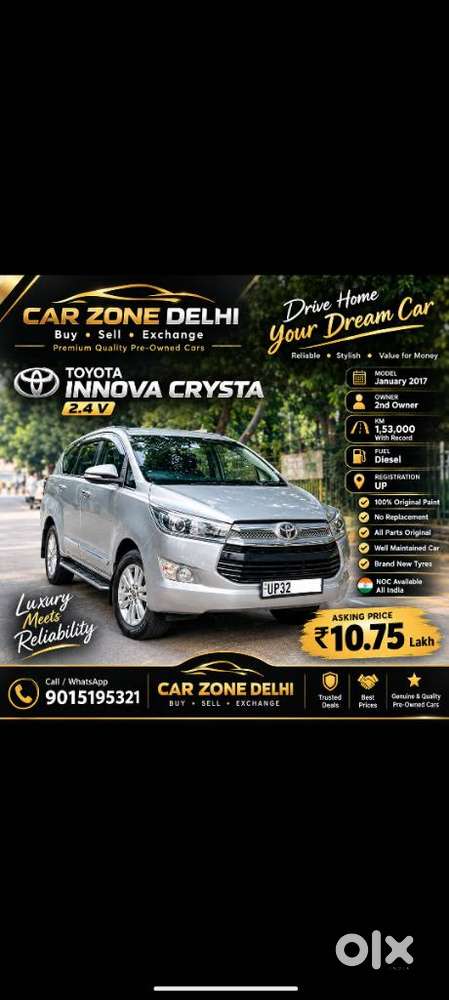 Toyota Innova Crysta 2.4 V 7 Str, 2017, Diesel