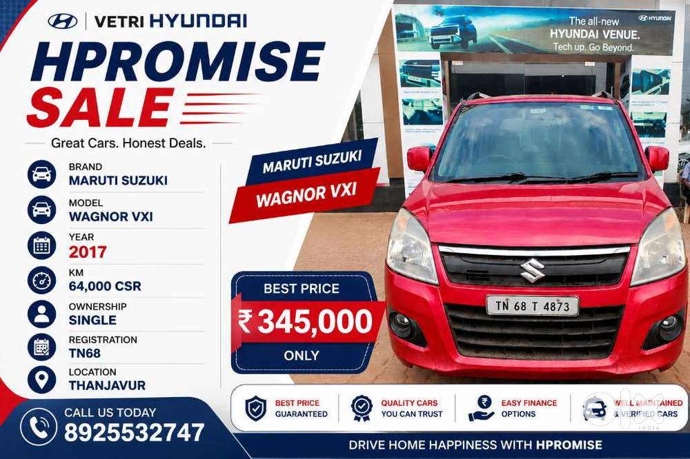 Maruti Suzuki Wagon R 1.2 Vxi, 2017, Petrol