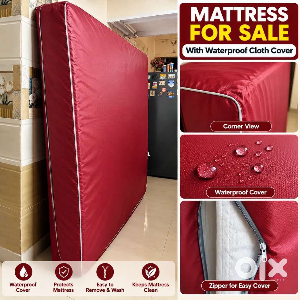 Mattress for Sale with Red Waterproof Cover