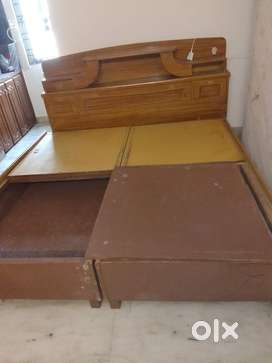 Teak Wood Bed Buy Sell Used Furniture in Hyderabad OLX