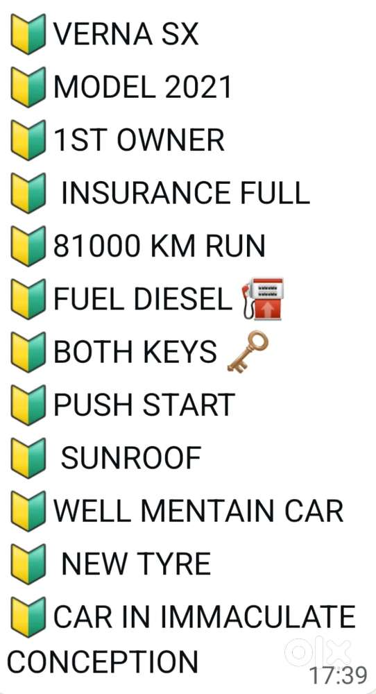Hyundai Verna 1.5 Sx Diesel Mt, 2021, Diesel
