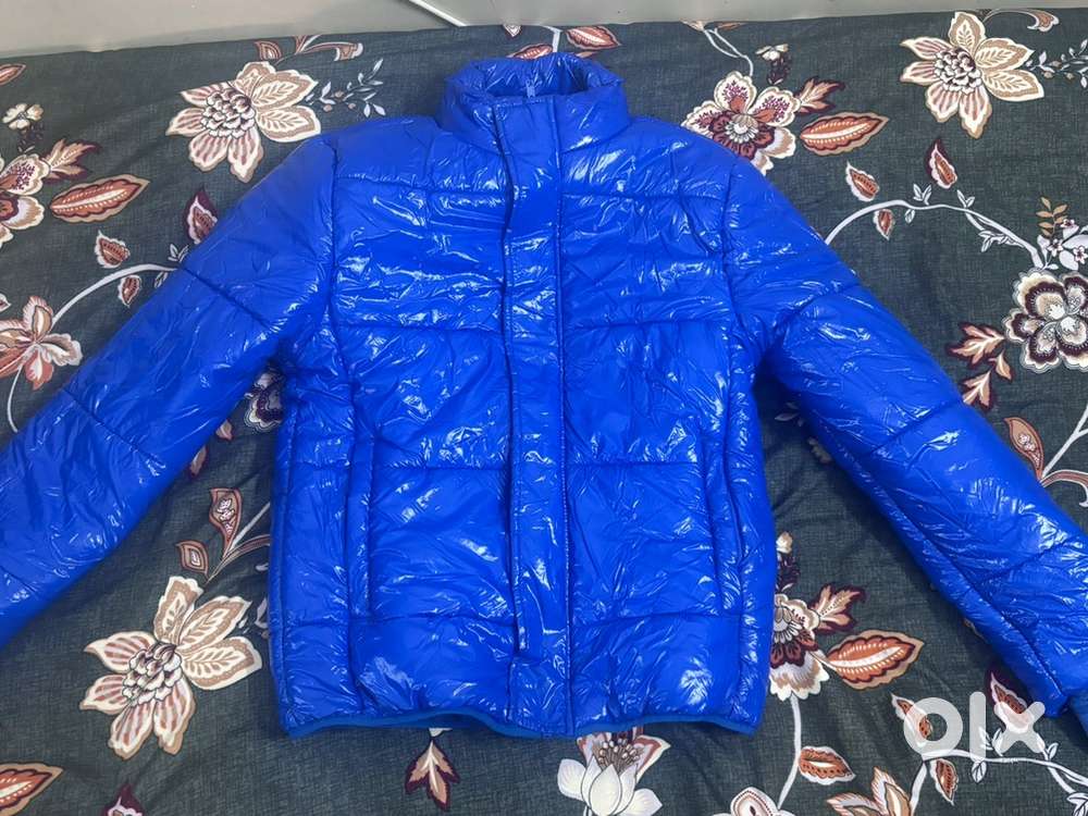 Royal Blue Shiny Puffer Jacket Men's / Unisex winter wear