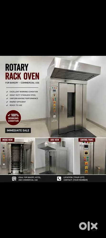 Bakery Rotary Rack Oven for Sale; Excellent Working Condition
